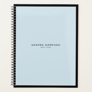Agenda Compromisso Negro/Azul de Boutique de luxo minimal