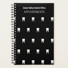 Agenda Compromisso Preto de Dentista Personalizado