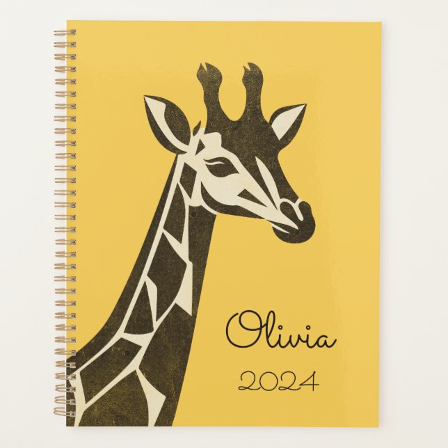 Agenda Condecoração da cabeça de girafa bonita (Frente)
