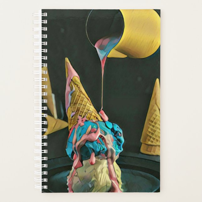 Agenda Cone de sorvete de morango (Frente)