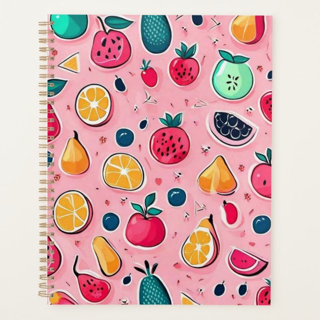 Agenda Cones de sorvete colorido, bonitos (Frente)