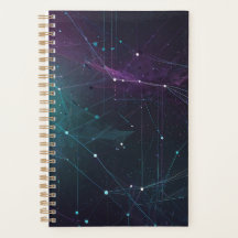 Conexões Cósmicas Futurística do Notebook Espiral