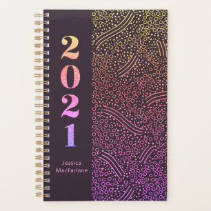 Agenda Confetti Holográfico Iridescente 2021