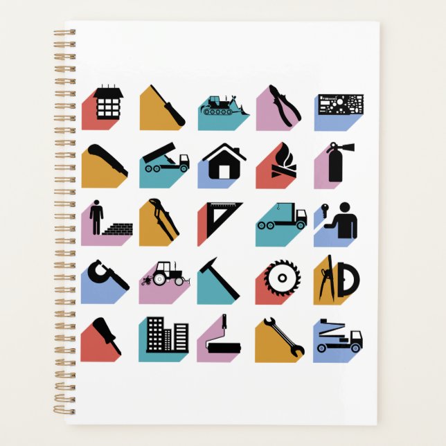 Agenda Construction and DIY Home Improvement Icons (Frente)