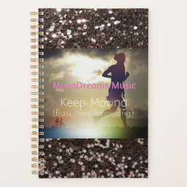 Agenda Continue Movendo a Glitter Castanho