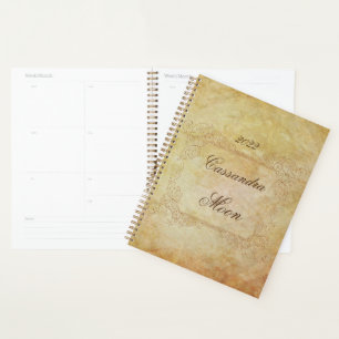 Agenda Contorno de Fadas Delicadas Personalizadas
