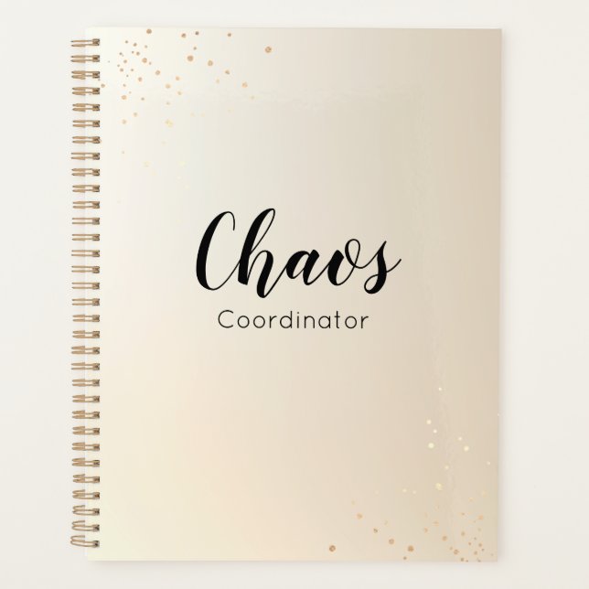 Agenda Coordenador do Caos do Professor Script Glitter Do (Frente)