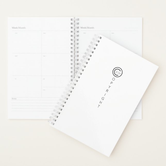 Agenda Copyright Modern Typografic White (Exibição)