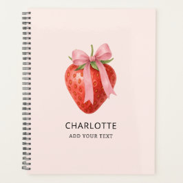 Agenda Coqueta Monograma do Arco de Morango de Cama