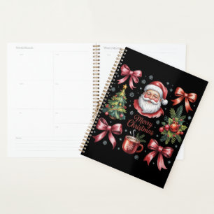 Agenda Coquete Retro Vermelho Natal Fofo Festa de Natal F