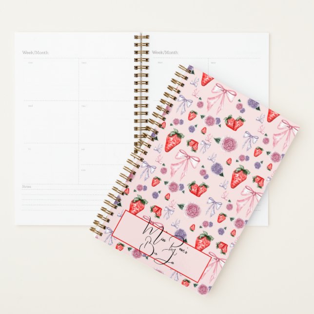 Agenda Coquette Floral e Strawberry (Exibição)