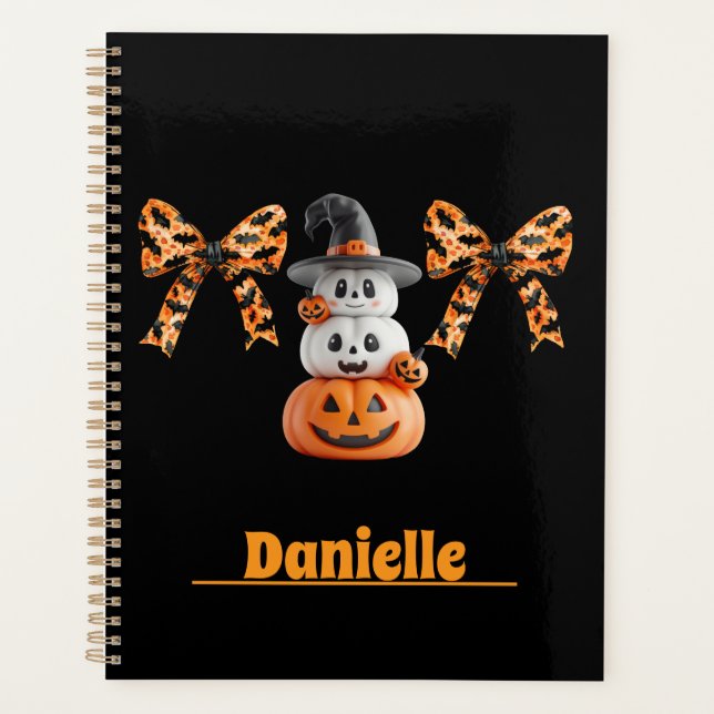 Agenda Coquette Pumpkin Cute Personalizado (Frente)