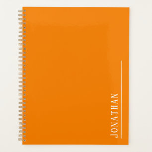 Agenda Cor de laranja minimalista monograma