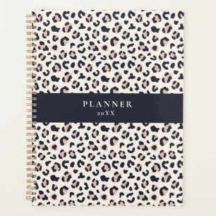Agenda Cor-de-rosa com impressão leopardo
