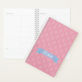 Agenda Cor-de-rosa-pirulito com ano personalizado