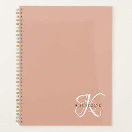Agenda Cor-de-rosa-rosa-pincel do script Elegante moderno