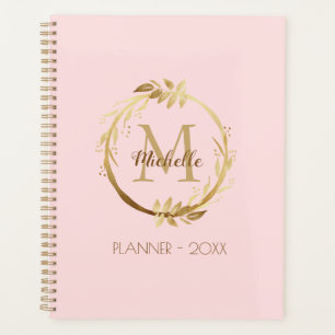 Agenda Cor-de-rosa-rosa-rosado Dourado Elegante
