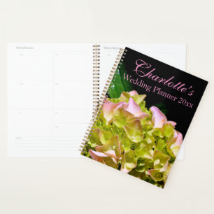 Agenda Cor-de-rosa verde Hidrangea flor rosa amarela