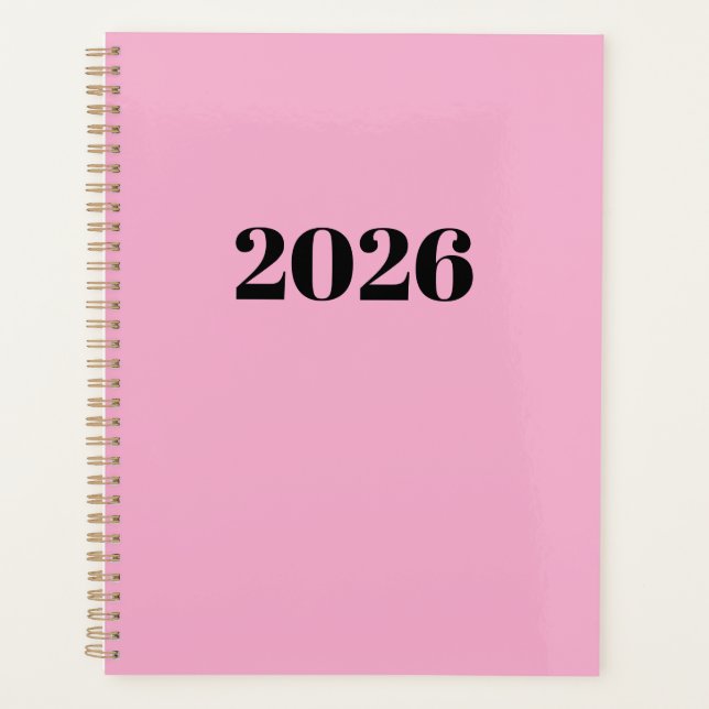 Agenda Cor Rosa Personalizado (Frente)