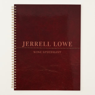 Agenda Cor Vinho Borgonha Couro Vintage Profissional