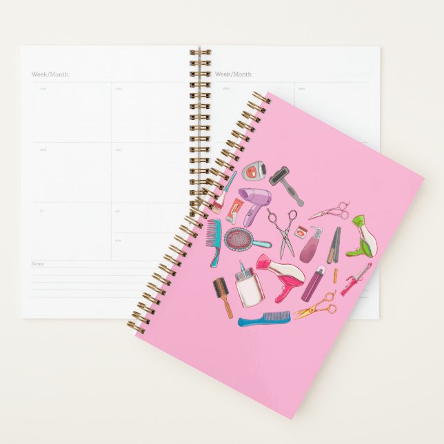 Agenda Coração da Ferramenta Hairdresser Hairstylist (Exibição)