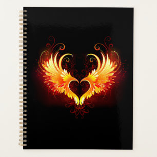 Agenda Coração do Anjo Fogo com Asas