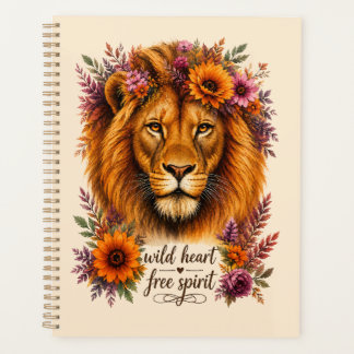 Agenda Coração Selvagem Espírito Livre Arte Floral Boho L