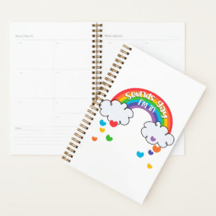 Agenda Corações Bastante Coloridos Arco-Íris Soa Gay