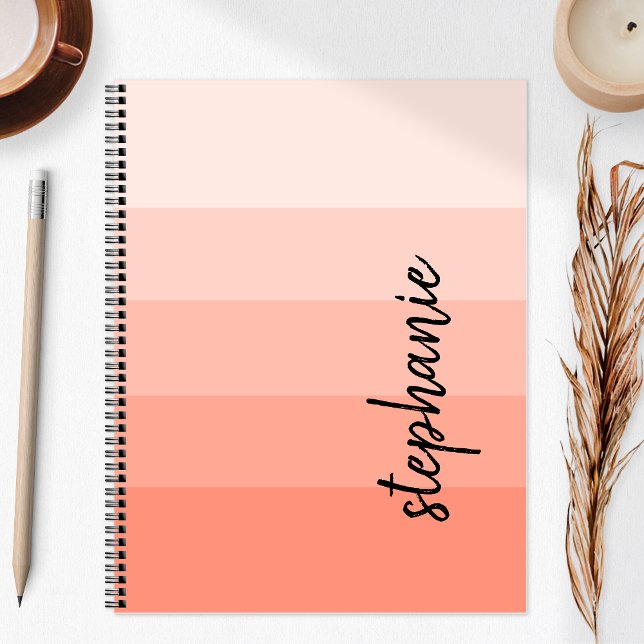 Agenda Coral de bloco de cores de assinatura personalizad (Criador carregado)