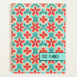 Agenda Coral e Mint Floral