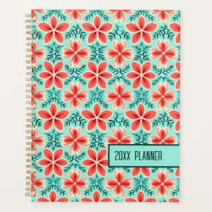 Agenda Coral e Mint Floral