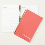 Agenda Coral vivo - Minimalista de cor Pantone com nome<br><div class="desc">Coral vivo - Minimalista de cor Pantone com o Planejador de Nomes</div>