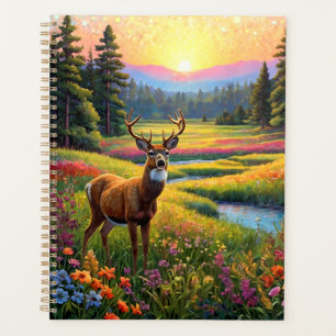 Agenda Cores da Floresta Colorida e Arte de Veado