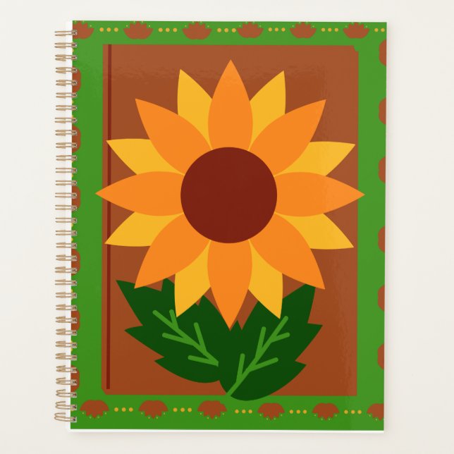 Agenda Cores de outono do girassol (Frente)