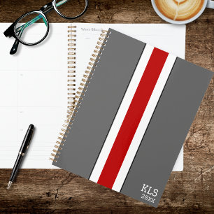Agenda Cores do Time de Futebol Vermelho e Cinza