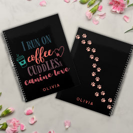 Agenda CORES EDITÁVEIS Café, xícaras e Amor Canino