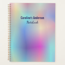 Agenda cores pastel iridescentes