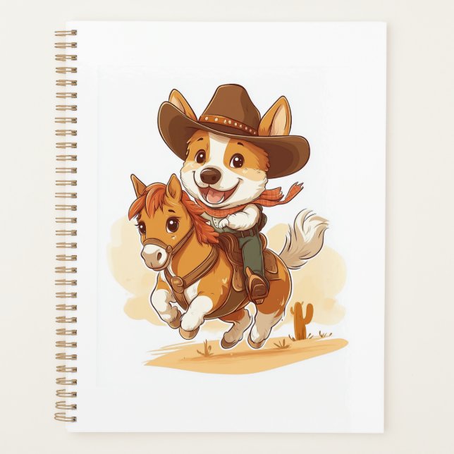 Agenda Corgi Cowboy � Cão de Rodeio Western (Frente)