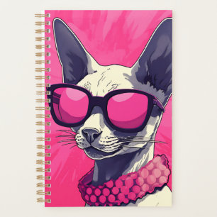 Agenda Cornish Rex Cat Pink Elegante