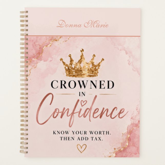 Agenda Coroado Com Confiança Inspirador  (Frente)