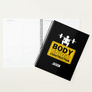Agenda Corpo Em Construção Nome Personalizado