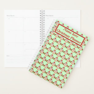 Agenda Coruja de Natal Bonita Personalizada