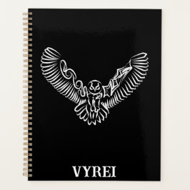 Agenda Coruja voadora branca e negra