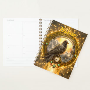 Agenda Corvo Guardião do Tempo – Relógio Gótico