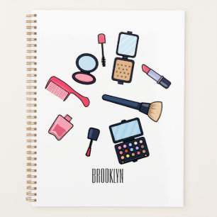 Agenda Cosméticos / ilustração de desenho animado