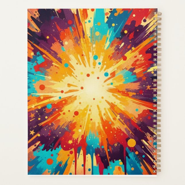 Agenda Cosmic Burst Abstract Splatter Art (Verso)