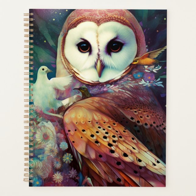 Agenda Cosmic Owl Fantasy Art (Frente)