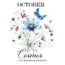 Cosmic Petals • October Birth Flower Notebook