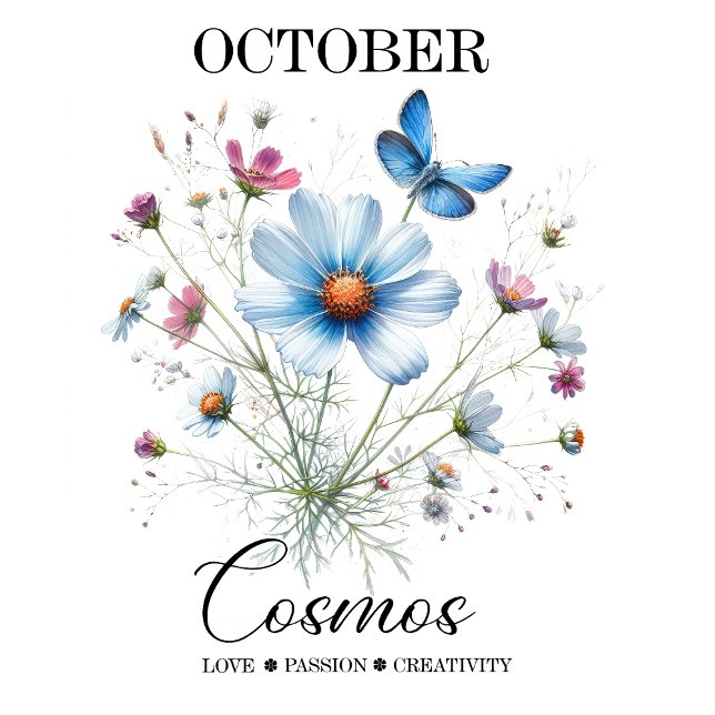 Agenda Cosmic Petals • October Birth Flower Notebook  ("Bloom with cosmic grace — a celestial notebook infused with October’s flower frequencies, self-love)