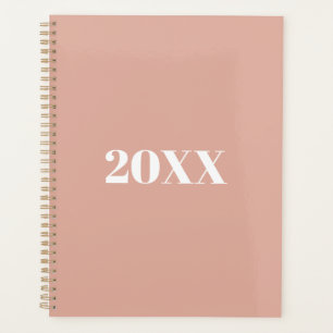 Agenda Costume de tipografia moderna, rosa-poeirento mini